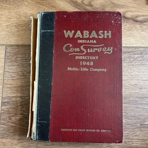 Wabash Indiana City Directory Con Survey Gran Publicidad De Colección Ciudad 1948 - Imagen 1 de 6