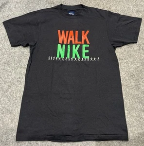 Vintage Nike 80s Men’s 5K ‘Walk Nike’ Charity T-Shirt M Blue Tag Single Stitch - Picture 1 of 4