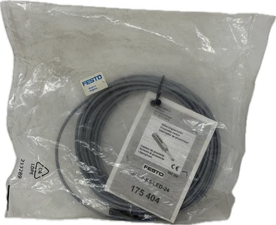 FESTO SME-8-K5-LED24 PROXIMITY SENSOR 24VDC MAGNETIC REED SWITCH 5M CABLE 175404 - Image 1 of 4