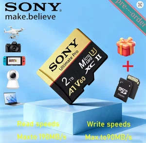 SONY Micro SD Card 2TB 512GB 256GB 128GB TF Memory Card Extreme 1TB U3 4K High - Picture 1 of 20
