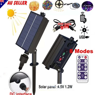 Solar Battery Box LED String Lamp Panel Controller Xmas Garden Street Light Deco - image 1 of 4