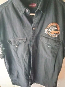 Camisa para hombre Bikers Edge sin mangas con botones Sturgis negra 71ª anual 2011 XL - Imagen 1 de 6