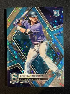 2019 Panini Spectra Brendan Rodgers /99 Neon Blue Prizm Rookie RC Rockies - Picture 1 of 2