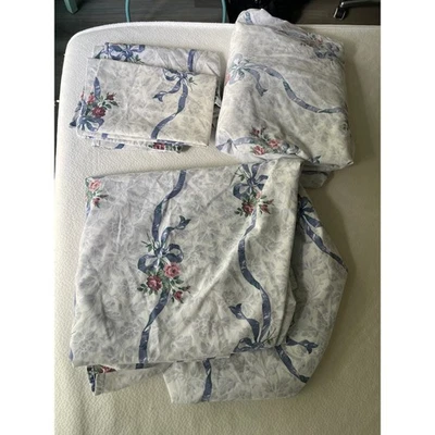 Juego de Sábanas Doble Coqueta Floral Muelles Juego Completo Vintage 4 piezas Foto 1 de 4