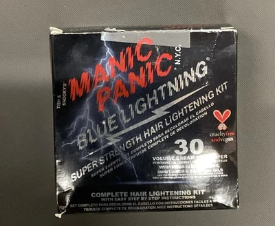 ⚡️Kit de blanqueador Manic Panic Blue Lightning 30 volúmenes 👉Caja abierta👈 Foto 1 de 2