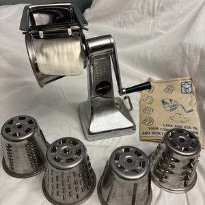 Vintage Salad King Food Processor Vegetable Cutter Grater w/ 5 Cones Made In USA - Picture 1 of 14