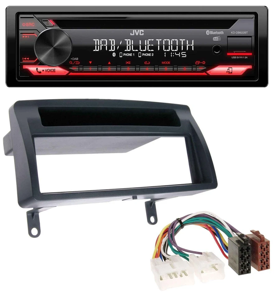 JVC CD DAB USB Bluetooth MP3 Autoradio für Toyota Corolla E12 2003-2008 dunkelgr - Bild 1 von 4