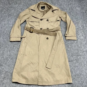 Sam Edelman Trench Coat Womens Small Belted Double Breasted Classic Long Jacket - Picture 1 of 20