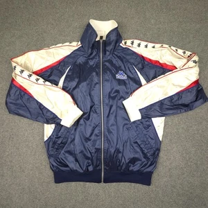 Vintage Kappa Jacket mens LARGE Blue bomber zip track y2k winter sports Size L - Picture 1 of 9