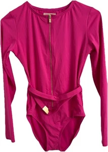 MICHAEL KORS MANGA LARGA 1 PIEZA TRAJE DE BAÑO RASHGUARD Ultra Rosa Talla 6 Precio de venta sugerido por el fabricante 128 USD - Imagen 1 de 3