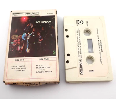 CREAM ~ Live Cream  ~ AMPEX Cassette Tape  Rock Early Press  C-2 - Image 1 of 4