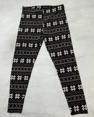 Leggings No Boundaries Mujer Junior XXL, 19 Rojo Navidad Nieve Vellón tiro alto Foto 1 de 4