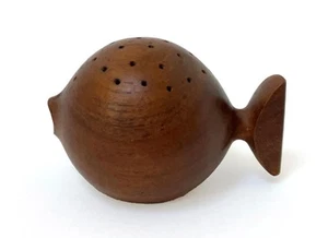 SOPORTE PALILLO DE DIENTES DANÉS MODERNO DE MEDIADOS DE SIGLO TECA PEZ ESA DINAMARCA MCM - Imagen 1 de 6
