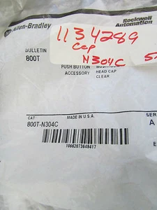 ALLLEN BRADLEY 800T N304C Mushroom Head Cap Clear - Picture 1 of 2