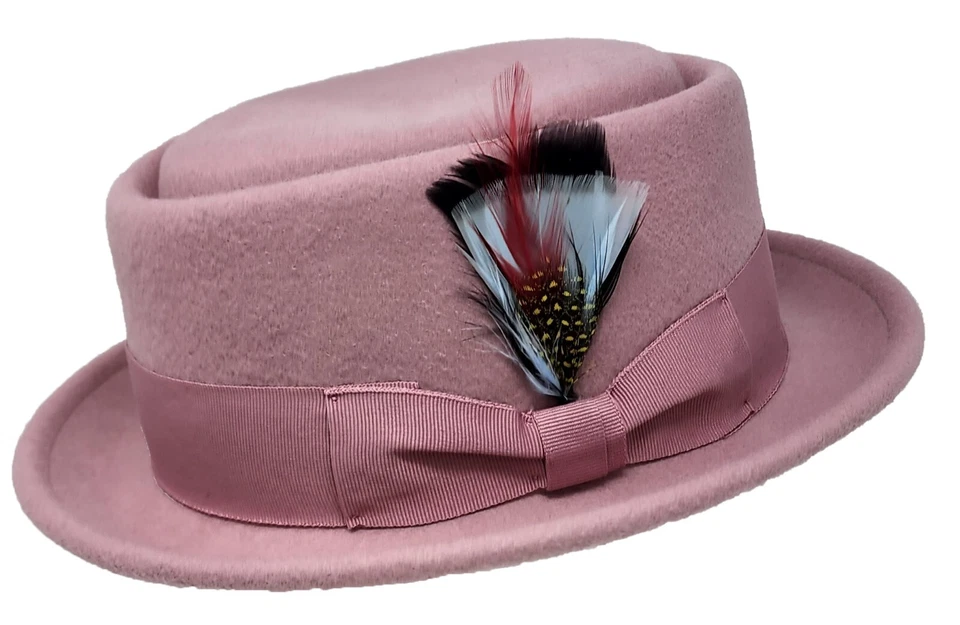 Sombreros con pluma de fieltro de lana aplastables para hombre y mujer Foto 1 de 1