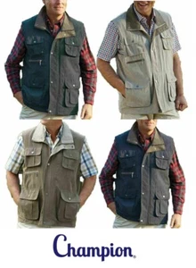 MENS HIKING SAFARI CASUAL SHOOTING FISHING GILET BODYWARMER WAISTCOAT S-3XL - Picture 1 of 14