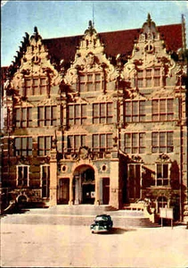 GDANSK Danzig ~1960 Politechnika Auto old Car Postkarte Ansichtskarte Polen AK - Picture 1 of 2