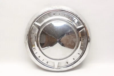 原装 1961 - 66 Pontiac Catalina Ventura 铬制狗盘贫困轮毂盖 PMD 2 — 第 1/4 张图片