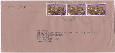 1979 Nigeria oversize cover from Owerri to Brighton England - Image 1 of 2