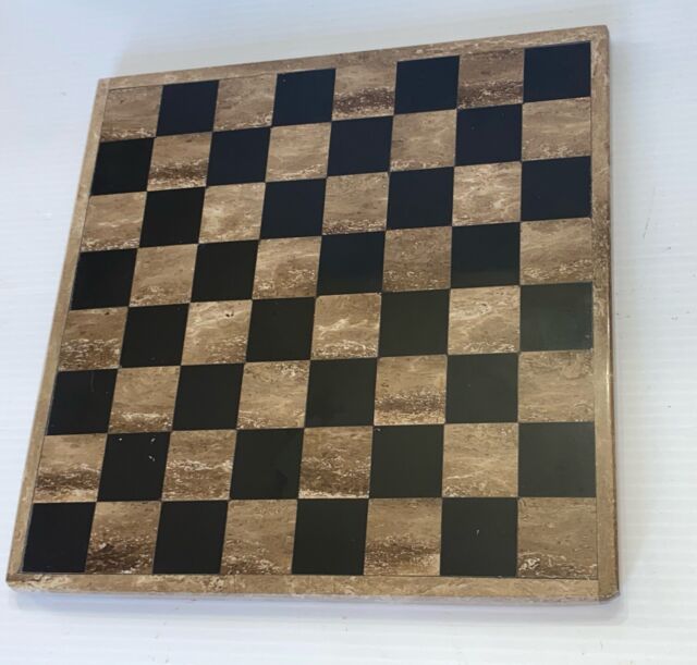 Brown & White Marble Chess Set - Samson Historical