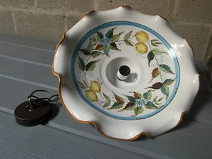 Spanish Ceiling Light Colourful Hand Painted Ceramic with Ceiling Rose - Picture 1 of 4