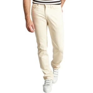 NAKED & FAMOUS Weird Guy Sz 33 Natural Seed Cotton Raw Stretch Denim - Picture 1 of 17