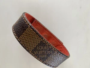 Louis Vuitton Damier Ebene Bracelet GoldPtd Rare 1998 Bond Street Openig Vintage - Picture 1 of 9