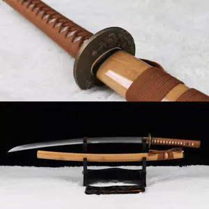 Handgeschmiedetes 1095 High Carbon Stahl UNOKUBI-ZUKURI Japanisches Katana Samurai Schwert. - Bild 1 von 12
