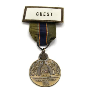 American Legion 1966 Washington DC Convention Guest Pin Ribbon Medal - Picture 1 of 8