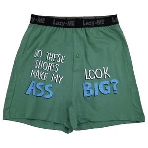 Lazy Me Mens Green Ass Look Big Funny Novelty Underwear Boxer Shorts - Picture 1 of 2