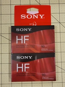 Sony High Fidelity HF 90 Minuten Audioaufnahme leere Kassettenbänder 2er-Pack NEU - Bild 1 von 2