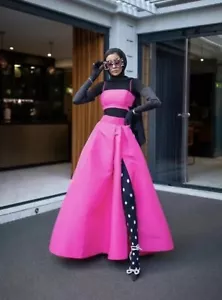 H&M CIRCULAR DESIGN STORY 2 PIECE DRESS PINK ASO PRINCESS VICTORIA Size 12 - Picture 1 of 11