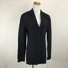 EMPORIO ARMANI Italy Black Subtle Pinstriped Blazer Jacket Womens sz Medium