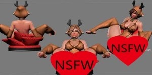 1/24 1/18 Deer Nsfw Girl Unpainted Unassembled 3D Printing Model Garage Kits - Picture 1 of 6