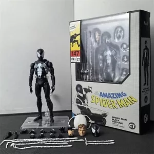 Auf Lager! MAFEX Nr. 147 Spider-Man schwarzes Kostüm COMIC Ver. Actionfigur CT Ver. - Bild 1 von 23