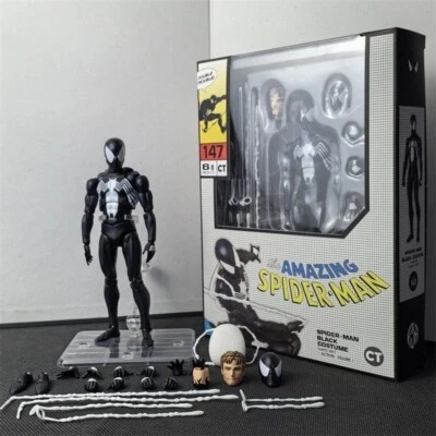 In Stock！MAFEX No.147 Spider-Man Black Costume COMIC Ver. Action Figure CT Ver. - Image 1 of 4