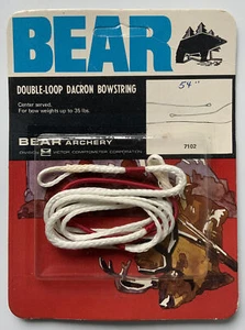 NOS Vintage Fred Bear Archery Double Loop Dacron String Traditional Recurve Bow - Picture 1 of 2