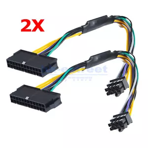 2X 24Pin to 8Pin ATX Power Supply Adapter Cable for Dell Optiplex 9020 3020 7020 - Picture 1 of 12