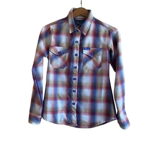 DIXXON Flannel Shirt The Doohan Woman Small Plaid Button-Up Western Cowgirl - Picture 1 of 15