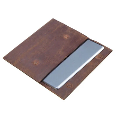 12-13 inch Tablet Genuine Leather Sleeve Case For iPad Pro 13 Samsung Galaxy Tab - Image 1 of 4