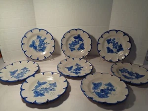 ITALIA LA VIETRESE PLATOS DE ENSALADA DE CERÁMICA PINTADOS A MANO 9".JUEGO DE 8. - Imagen 1 de 11