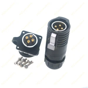 XHP20 Screw Crimp 4Pin Waterproof Power Connector IP67,RV Solar Port Plug+Socket - Picture 1 of 6