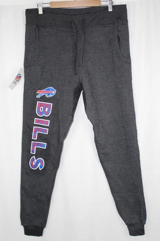 Zubaz Men's Buffalo Bills Jogger Sweatpants Size XXL Marled Gray Cover