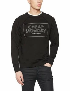 Cheap Monday Men's Rules Sweat Thin Box Sweatshirt (Black) X-Small 388967 - Picture 1 of 2