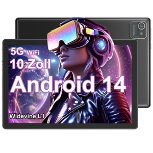 WIFI Tablet 10.1 Zoll Android 14 mit 8GB RAM 64GB ROM Bluetooth Dual Kamera GMS - Bild 1 von 16