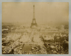 Paris, Exposition universelle, Tour Eiffel  Paris. Vintage albumen print.  Tir