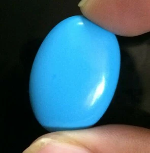 32,30 Karat natürlicher fein schlafender türkis ovaler Cabochon lose AAA + Qualitätsstein - Bild 1 von 7