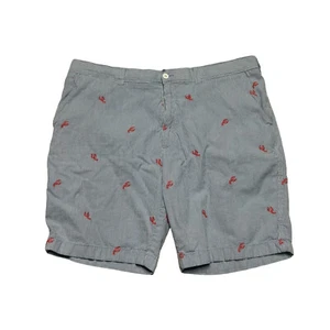 Daniel Cremieux Shorts Mens 38 Seersucker Stripe Lobster Print Madison Fit - Picture 1 of 7