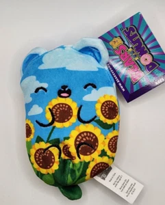 Bears VS Donuts Sunflower Bear 4" Beanbag Plush NWT Tactile Fidget #037 - Picture 1 of 5