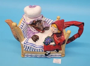 ThriftCHI ~ Dept. 56 Little Red Riding Hood Grandma Wolf Tea Pot - Picture 1 of 11